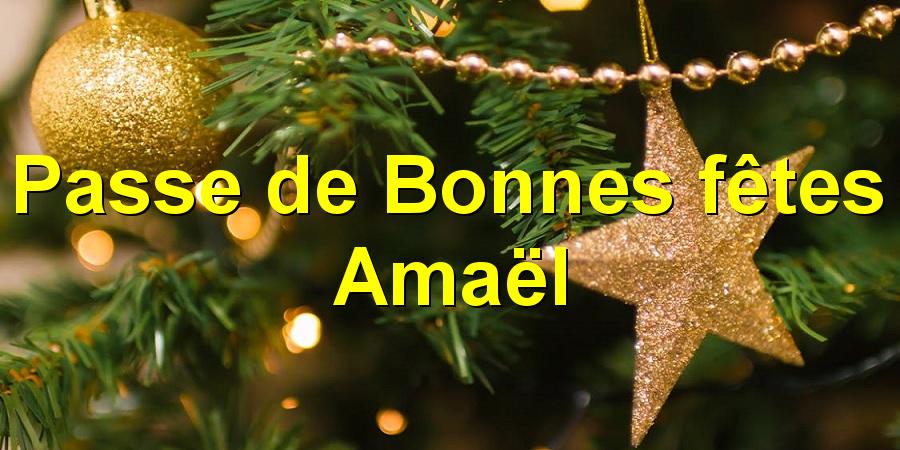 Passe de Bonnes fêtes Amaël