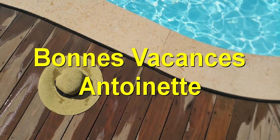 Bonnes Vacances Antoinette