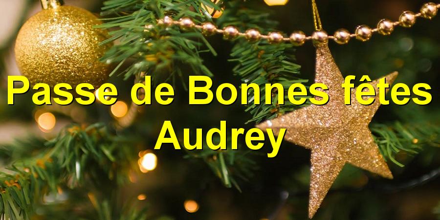 Passe de Bonnes fêtes Audrey