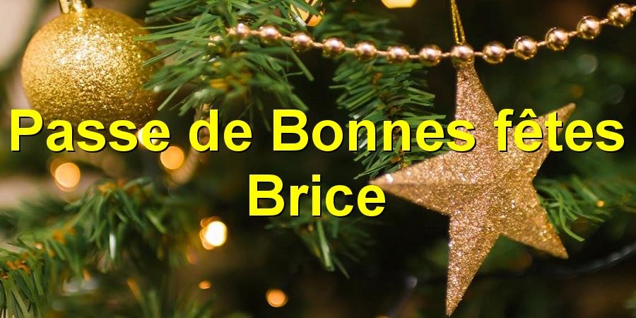 Passe de Bonnes fêtes Brice